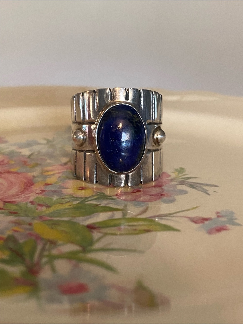 Rapul Cano Mexico .925 Sterling Silver Wide Band Ring - Silver